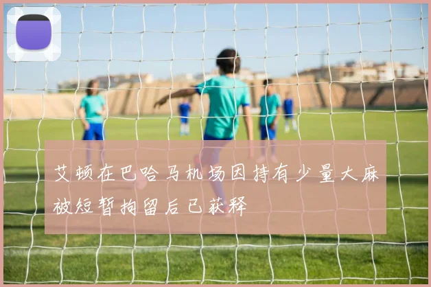 艾顿在巴哈马机场因持有少量大麻被短暂拘留后已获释